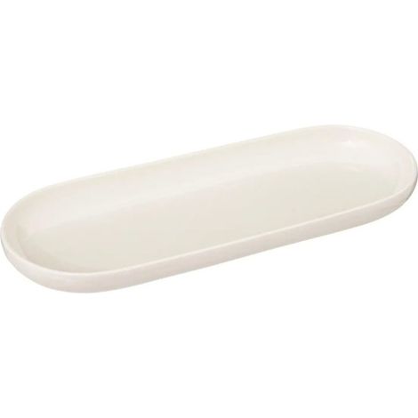 Plat de Présentation Ovale "Nora" 23cm Blanc