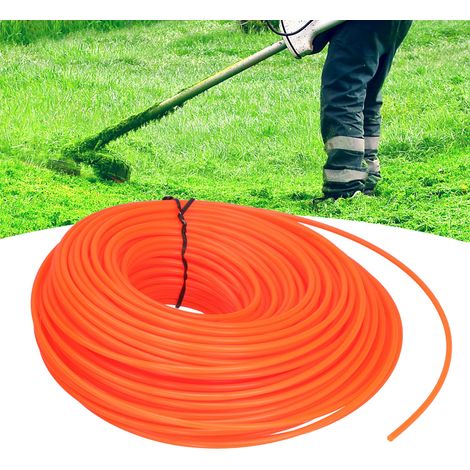 Corde de tonte en nylon pour machines de jardin, fil de coupe pour tondeuse à gazon, accessoires professionnels pour tondeuse à gazon, corde de tonte ronde rouge de 2,4 mm. (1/5)
