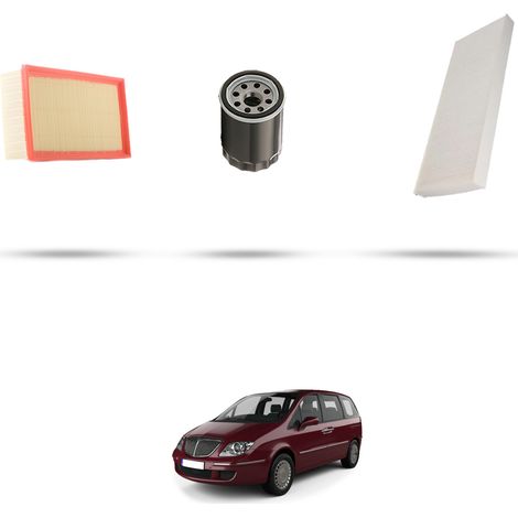 Kit tagliando 3 filtri compatibile con Lancia Phedra 2.0 16V 100kw dal 2002 (1/5)