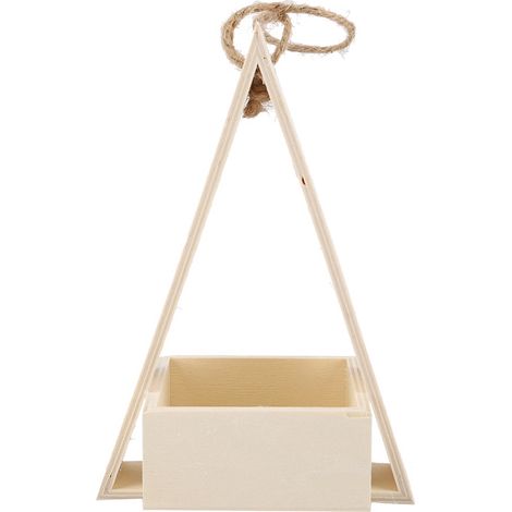Mangeoire suspendue triangulaire vintage, dispositif d'alimentation pour écureuils, station de repos pour oiseaux (1/4)