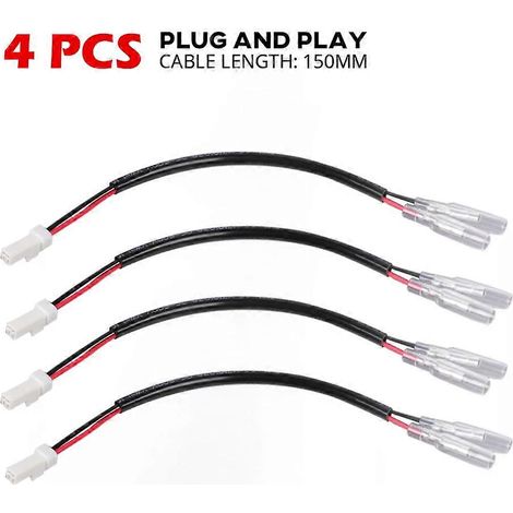 Adaptateur de câble de clignotant compatible avec Husqvarna Norden 901 Supermoto Enduro 701 Svartpilen 125 Vitpilen 401 (4 connecteurs) (1/5)