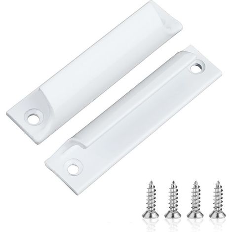 Lot de 2 poignées de porte de balcon extérieures en alliage d'aluminium avec vis en acier inoxydable,Poignée de porte de terrasse, Poignée de porte extérieure (1/5)