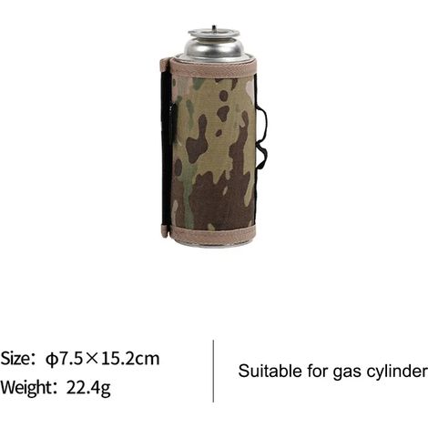 Housse de protection pour bonbonne de gaz 230/450 g, étui pour bouteille de gaz, housse de protection pour bouteille d'air comprimé, boîte à mouchoirs avec poche latérale, étui pour cartouche de gaz, (1/5)