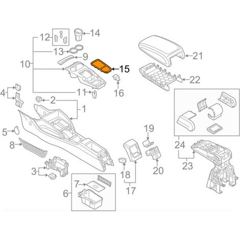 [Consola central] [Panel embellecedor] para Audi A3 S3 RS3 [ABS cromado OE 8V0864260A] (1/5)
