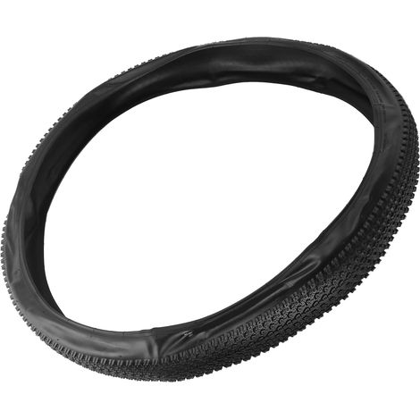 Pneu extérieur de vélo pliable 27,5 x 2,1 pouces, surface de roulement en caoutchouc, remplacement pour VTT et vélo de route, entièrement noir (1/5)