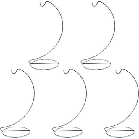 Lot de 5 Crochets Suspendus en Fer Argenté pour Plantes Aériennes Supports Décoratifs pour Terrariums et Ornements Présentoirs Polyvalents pour Décoration Intérieure et (1/5)