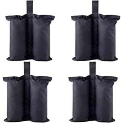 Sacs de poids pour abris instantanés robustes de qualité supérieure - Sac de sable pour pieds de tente, auvent pop-up - Sac de pieds lesté (taille M - 4, noir) (1/3)