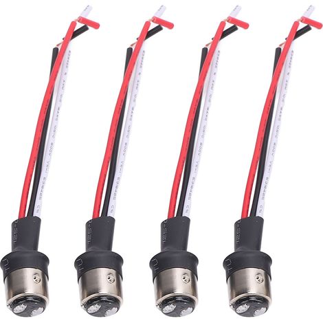 4 douilles connecteurs ampoule LED étanches – Adaptateur faisceau phare clignotant feu arrière 1157, éclairage (1/5)