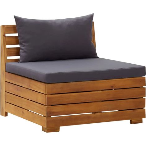 Maison Exclusive - 2-Sitzer-Gartensofa mit Kissen Massivholz Akaz