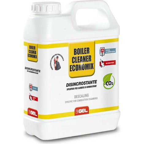 "DISINCROSTANTE PER CAMERA DI COMBUSTIONE CALDAIE A CONDENSAZIONE """"BOILER CLEANER ECONOMIX"""" Tanica 1 Kg"