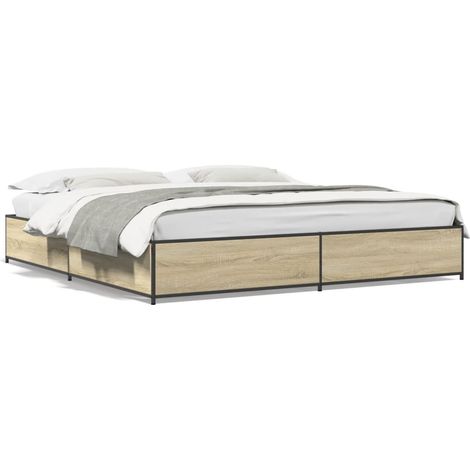 Maison Exclusive - Giroletto Rovere Sonoma 180x200 cm in Legno Multistrato Metallo