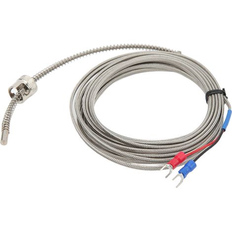 Thermoelement Typ K, robust, störungsresistent, korrosionsbeständig, Temperaturreglersonde, 4 Meter (1/5)