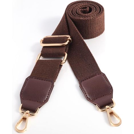Sangles de Sac à Langer - Bandoulière réglable - Largeur : 3,8 cm - Longueur réglable : 80-140 cm - pour Sac à bandoulière, Sacs de Transport et Sacs à Main, Accessoires de Bricolage pour Sac, Marron