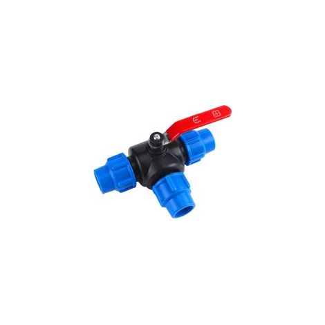 Raccord en PP – Vanne à bille 3 voies 25 mm, connexion rapide, tuyau PVC-PE, interrupteur rapide, té (1/5)