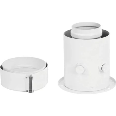 Partenza verticale coassiale ispezione bianca Ø60/100 PUCCI