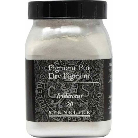 Pigment pour création de peinture - pot 100 g - Gris iridescent pour nacrer
