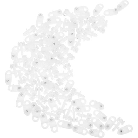 100pièces Poulies Plastique pour Rail Rideau Plafond Double Roulettes Compactes pour Rail Coulissant Glisseurs Stables pour Rideaux Fenêtres Maison Bureau (1/5)