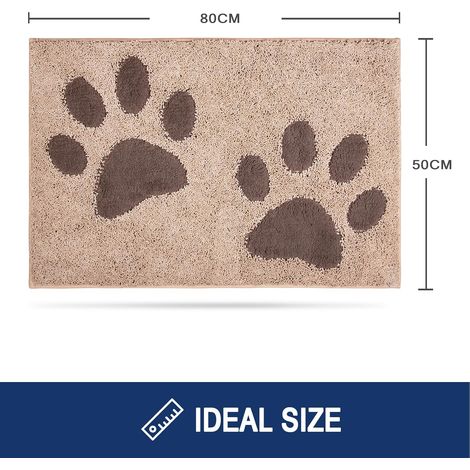Paillasson Interieur 50 x 80 cm, Tapis d'Entrée Antidérapant et Lavable en Machine, Tapis de Sol Douces Absorbantes pour Chien, Entrée, Porte, Couloir (1/5)