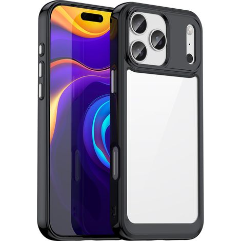 Coque iPhone 17 Pro Max Espace - Noir transparent