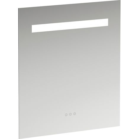 Miroir Leelo courant avec éclairage LED horizontal intégré, cadre (1/4)
