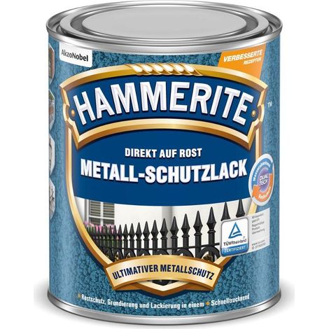 AKZO NOBEL 5087619 (Hammerite) Metall-Schutzlack Hammerschlag Silbergrau 2,5Ltr (1/4)