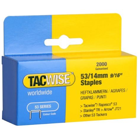 Tacwise 0338 53/14mm Punti Zincati, Multicolore, 14 mm (1/3)