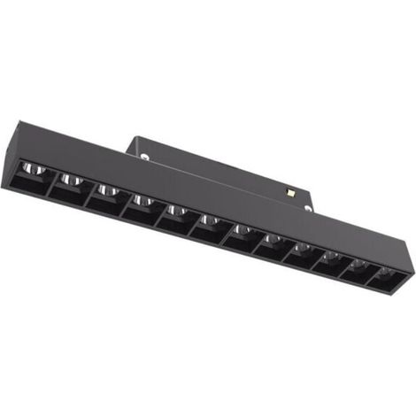 Projecteur LED sur Rail Magnétique 48V DC 12W - Blanc Neutre  / Noir / Oui - SILUMEN
