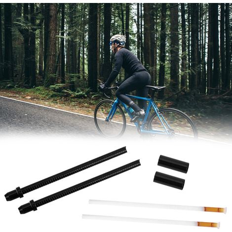 1 Paire de Tuyaux de Frein en Acier Inoxydable Souple pour VTT, Vélo de Route, VTC, Noir - Haute Flexibilité (1/4)