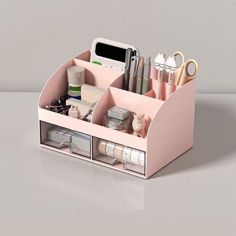 Boîte De Rangement Bureau - Boîte De Rangement En Plastique Transparente À Tiroir - Pour Bureau Et Chambre Étudiante - 1 Pièce (1/5)
