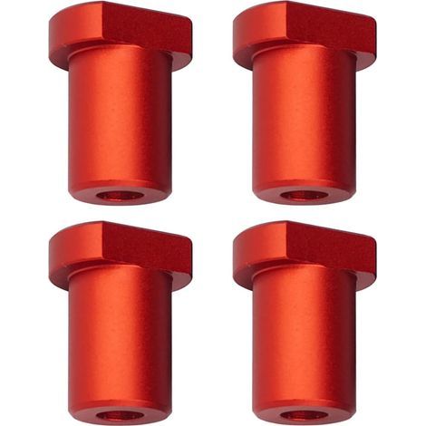 Set di 4 morsetti in lega di alluminio per banco da lavoro, pialla e banco da falegnameria, per fori da 19 mm/20 mm (rosso, 20 mm) (1/5)