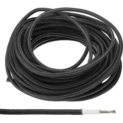 Electronic Wire 9.8Ft 18Awg -30 to 392 °F Silicone Black  9.8 Feet Insulated High Temperature Resistant Flexible Lamp Boiler Heater (1/5)