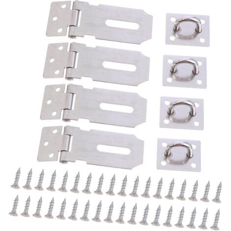4 pièces Lot de Loquets Acier Inoxydable Renforcé Verrouillage Sécurisé pour Portes Portails et Coffres Résistant Chaleur et Aux Rayures Installation Facile pour Maison et Bureau (1/4)