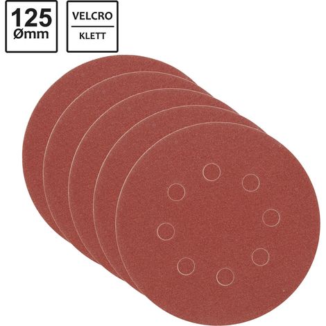 Schleifscheiben 125 mm, P80, mit 8 Löchern, 5er-Set / 08578 / vorel (1/3)