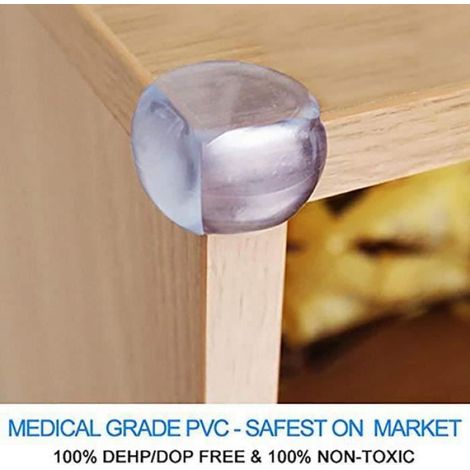 12Pcs Protection D'Angle De Meuble Silicone Transparent -Protège Coin Avec Colle (1/4)