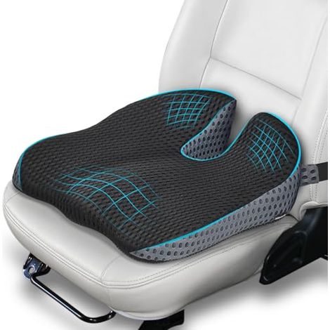 Coussin Voiture Conducteur - Coussin Siège Voiture Rehausseur Adulte en Mousse Mémoire - Coussin Chaise Bureau Anti-Glissant pour Voiture/Bureau/Camion