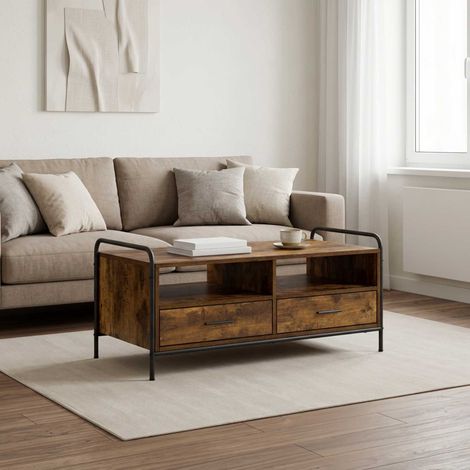 vidaXL Tavolino da salotto Rovere Fumo 99,5 x 49 x 46 cm (1/5)