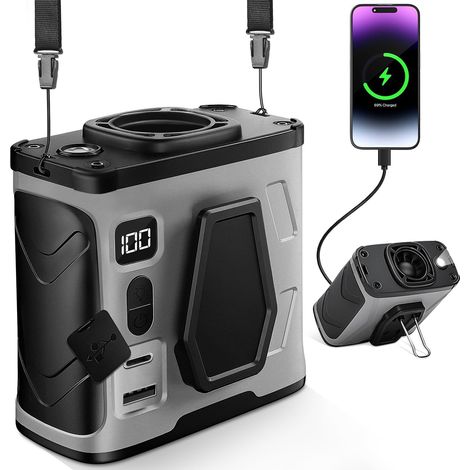 Ventilateur de ceinture portable 2025, 10 000 mAh / 20 000 tr/min / 40 h d'autonomie, puissant moteur 100 % cuivre sans balais, ventilateur portable mains libres rechargeable pour chemise, usage perso (1/4)