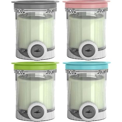 FLITI - Set of 4 Ice Cream Maker Containers and Lids, Compatible with NC700EU and NC701EU, BPA-Free and Dishwasher Safe, 473 ml (1/5)