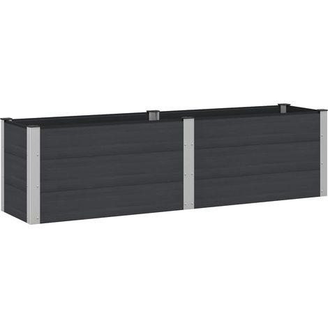 Hochbeet Schwarz 200 x 50 x 54 cm vidaXL