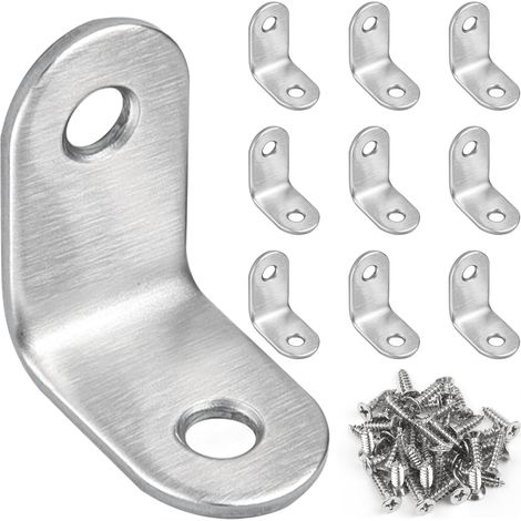 10 Pièces Équerre Métal, 30 × 30 mm Équerre de Fixation avec 20 vis (1/5)