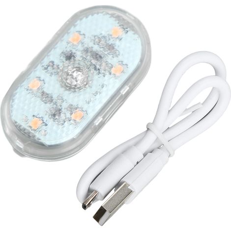 Lampe LED Voiture Tactile Intérieure Mini Lampe d'Ambiance Nocturne Rechargeable Intégrée Batterie Rose Violet (1/5)