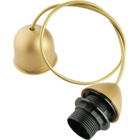 Hängeleuchte fai kabel 80cm e27 fassung mit goldener lampenfassung - 3011/or