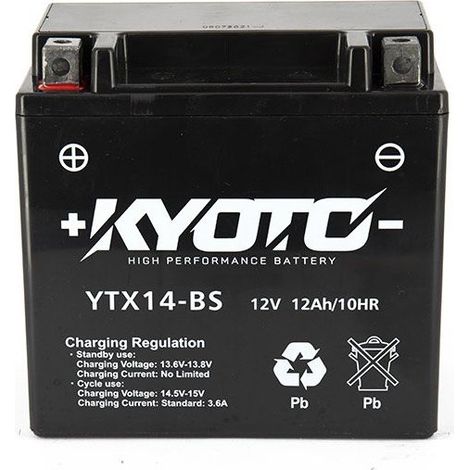 Batterie KYOTO GTX14-BS SLA-AGM - Sans Entretien - Prête à l'Emploi