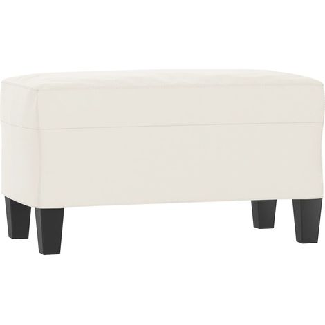 Banco/banqueta beige 70 x 35 x 41 cm tejido microfibra 020010688