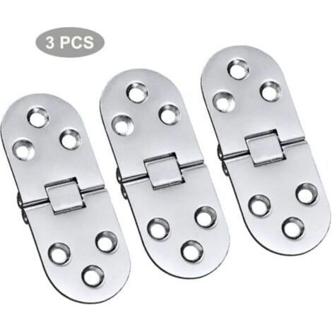 PCS Alliage Charnières De Table Acier Inoxydable Charnières Porte Pliant Rabat Charnières Table Charnières Pliante Charnieres Alliage Flip Charnières Pour Tiroir Table Bureau Machine Coudre Argent (1/5)