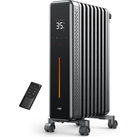 Dreo Radiatore ad Olio, Riscaldatori Elettrici Radianti da 2000W con Telecomando, 4 Modalità, Protezione da Surriscaldamento e Ribaltamento, 24 Timer, Silenzioso, Termostato Digitale, Spazio Grande (1/5)