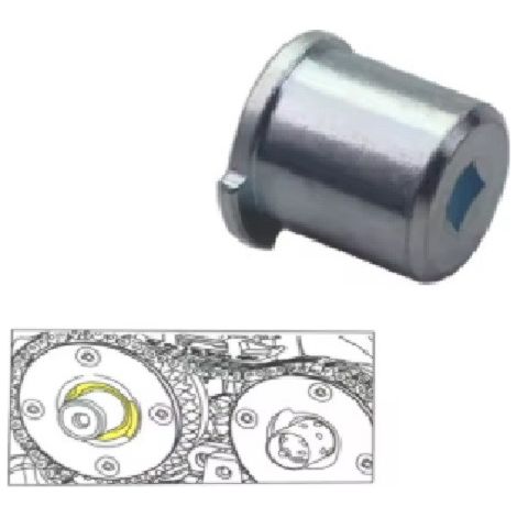 CHIAVE ADATTATORE A PRESA PER ROTAZIONE ALBERO A CAMME VW AUDI VAG 1.8 2.0 TFSI (1/5)