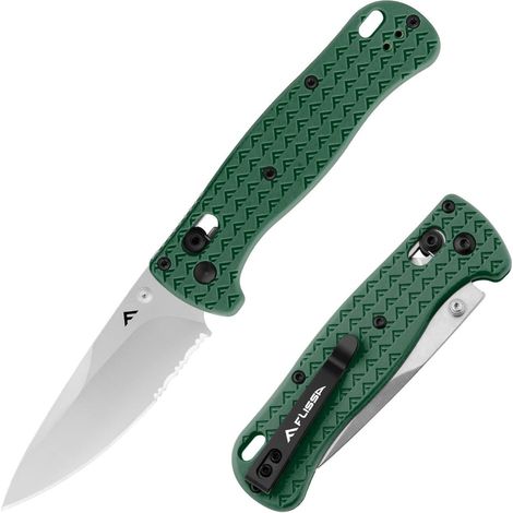 Taschenmesser Klappmesser AUS8 Edelstahl Taschenclip EDC Grün (1/5)