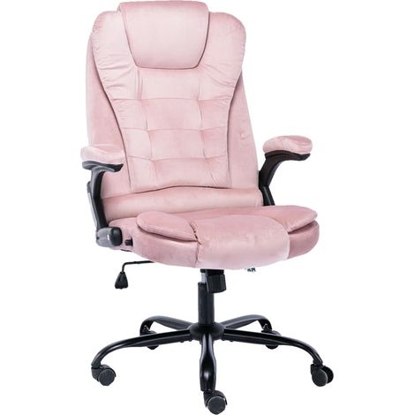 Sedia da Ufficio Rosa in Velluto vidaXL