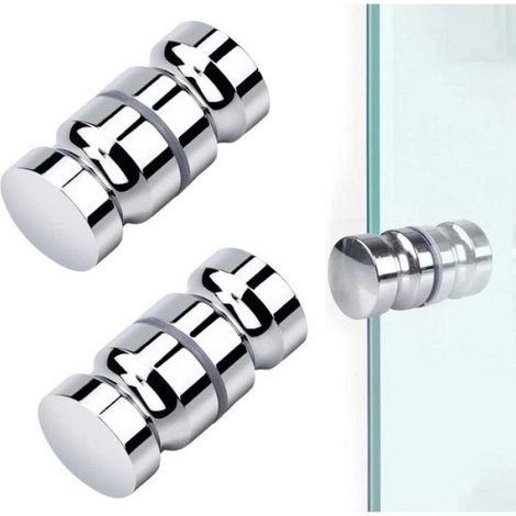 Lot de 2 poignées,acier inoxydable,double poignée,porte de douche